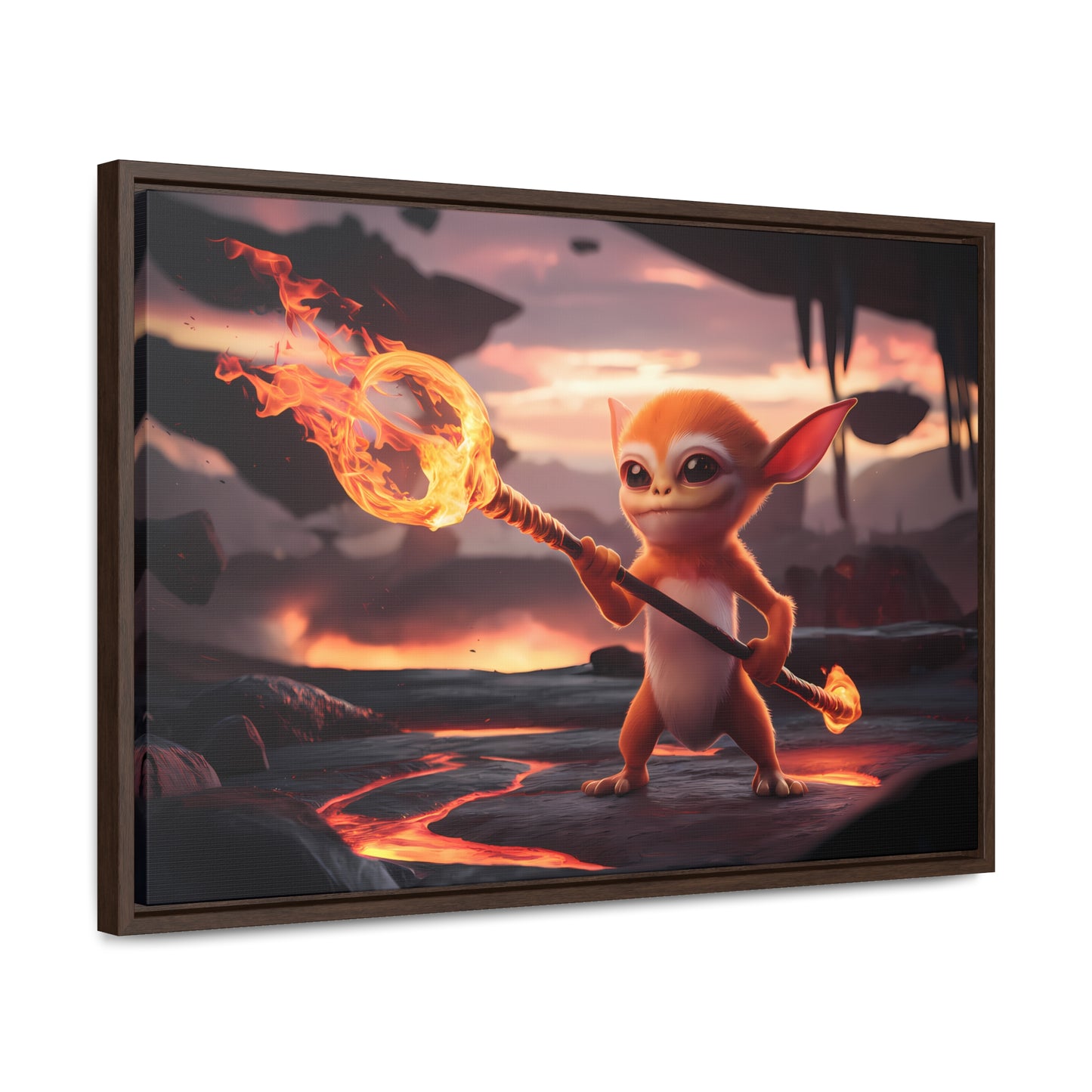 "Guardian of the Flame" - Gallery Canvas Wraps, Horizontal Frame