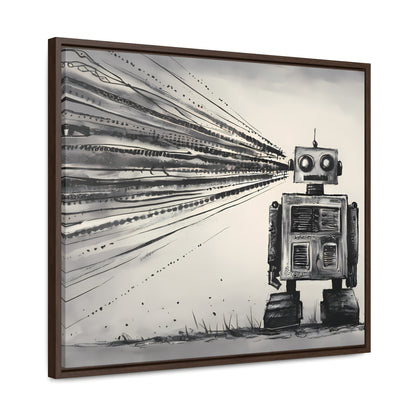 Echoes of the Machine Mind - Gallery Canvas Wraps, Horizontal Frame