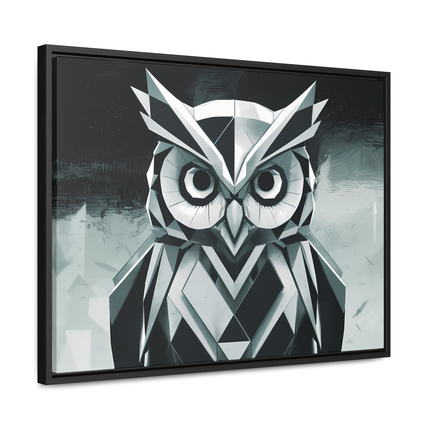 "Geometric Sentinel" - Gallery Canvas Wraps, Horizontal Frame