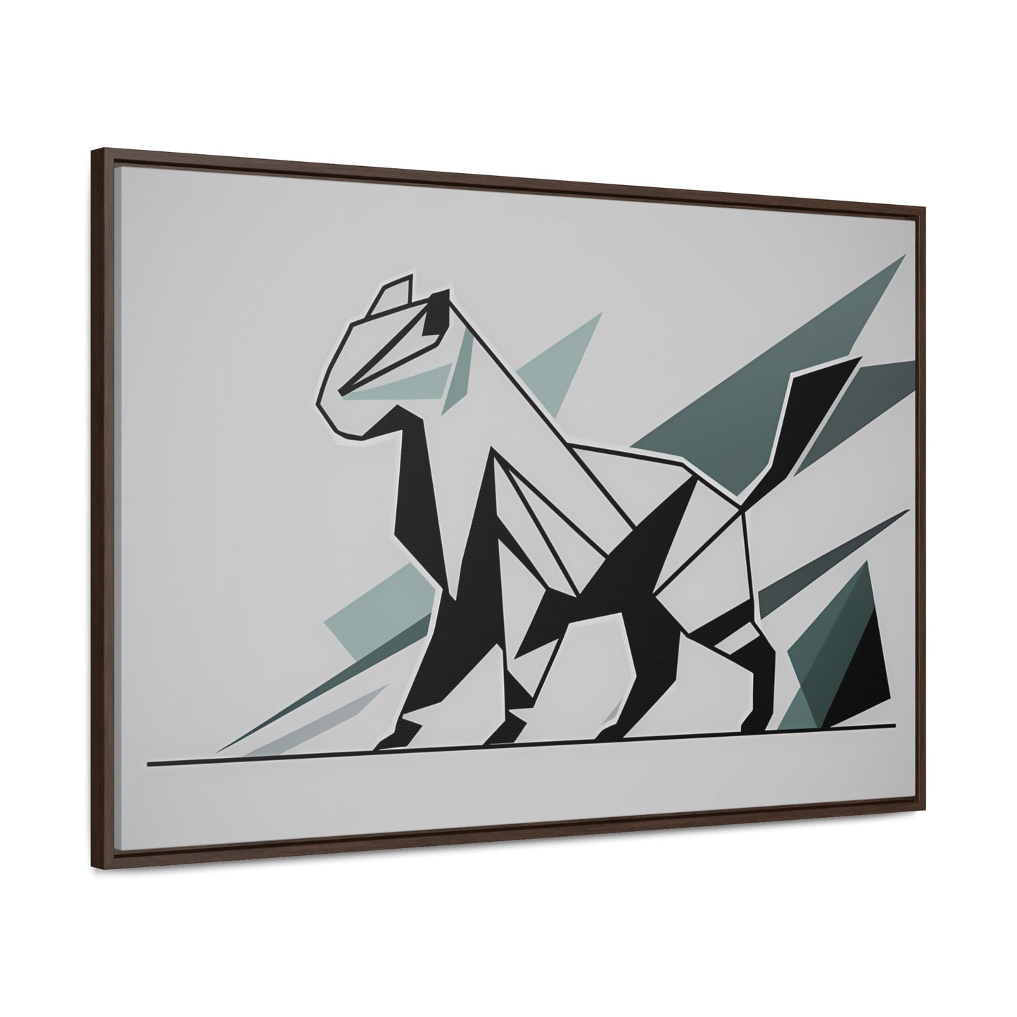 Fractured Feline Form - Gallery Canvas Wraps, Horizontal Frame