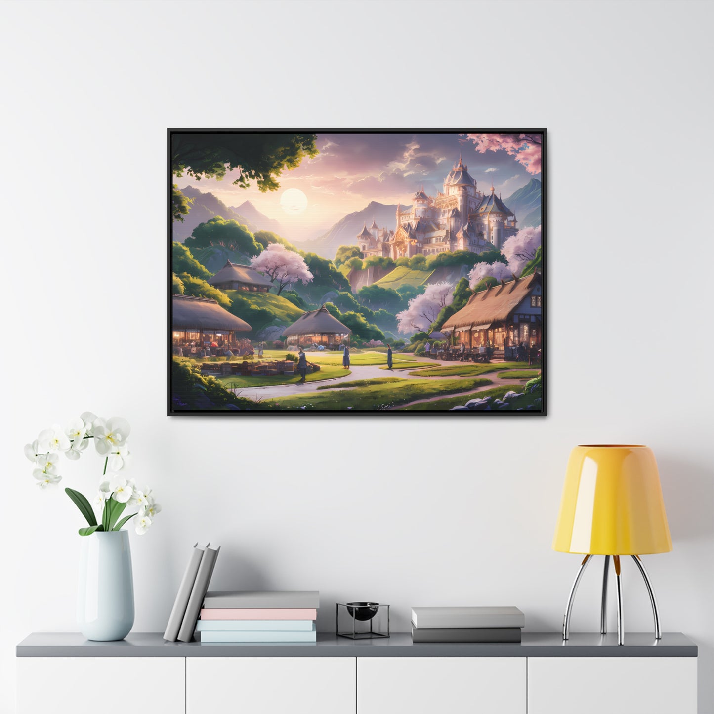 "Whispers of the Twilight Kingdom" - Gallery Canvas Wraps, Horizontal Frame