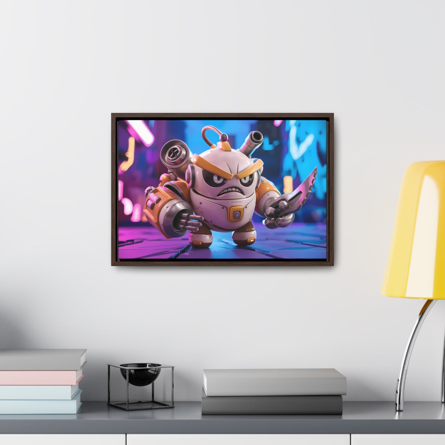 Battle-Ready Robo Warrior - Gallery Canvas Wraps, Horizontal Frame