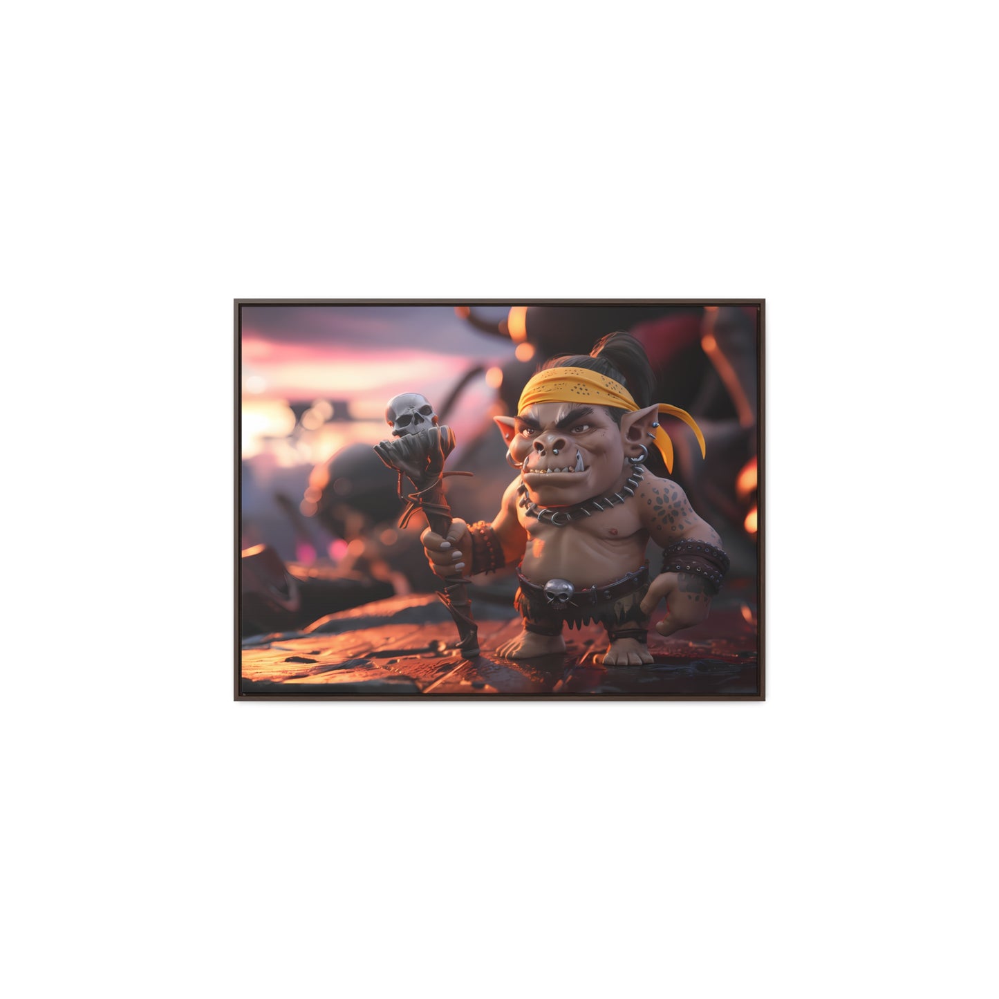 Goblin Warlord at Sunset - Gallery Canvas Wraps, Horizontal Frame