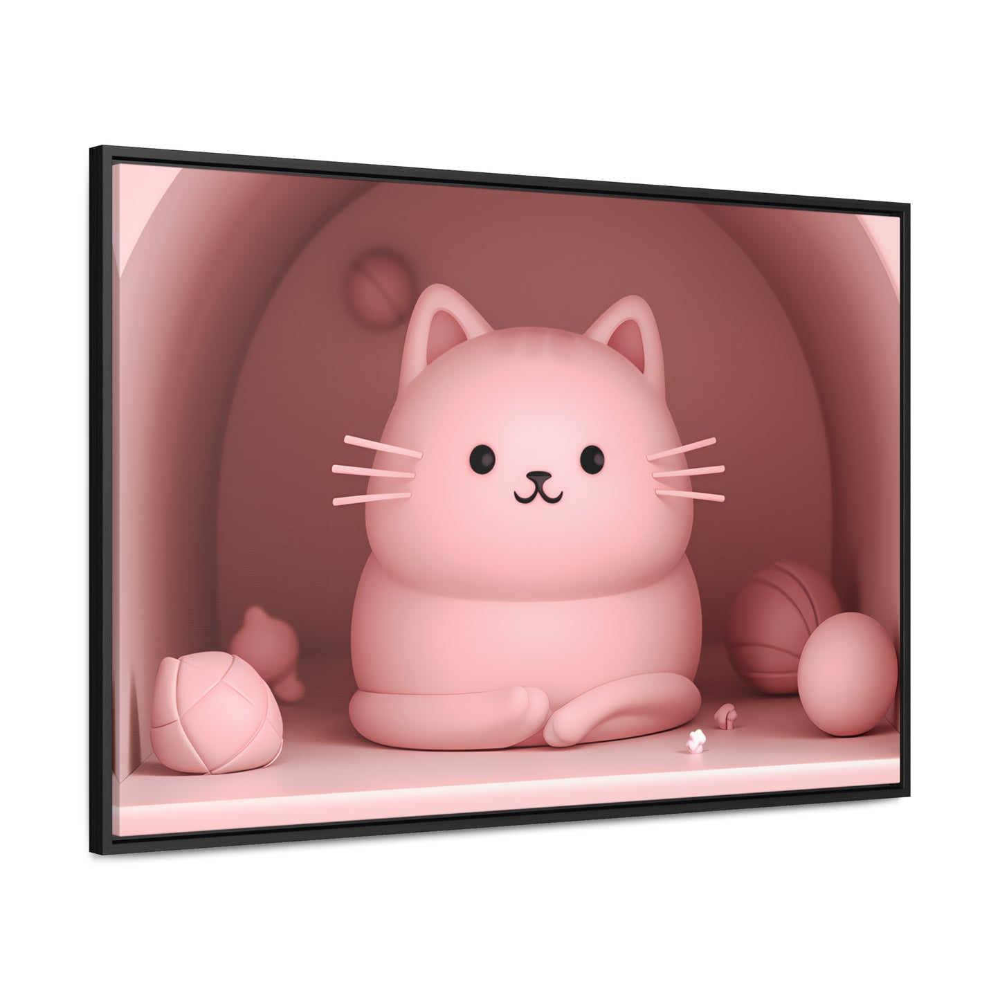 Purrfectly Pink Serenity - Gallery Canvas Wraps, Horizontal Frame