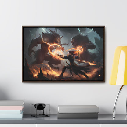 Duel of Thunder and Flame - Gallery Canvas Wraps, Horizontal Frame