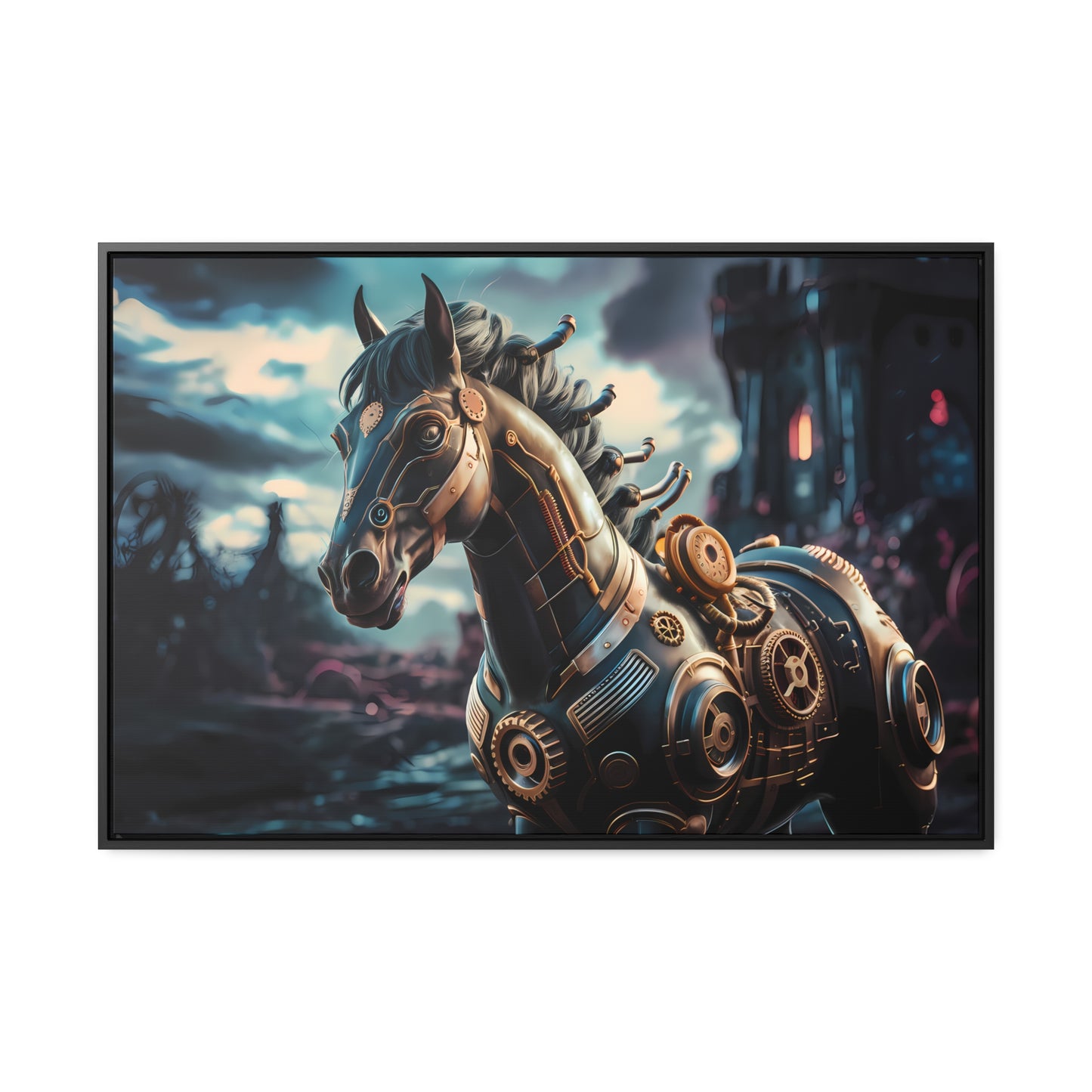 The Mechanical Steed of Dystopia - Gallery Canvas Wraps, Horizontal Frame