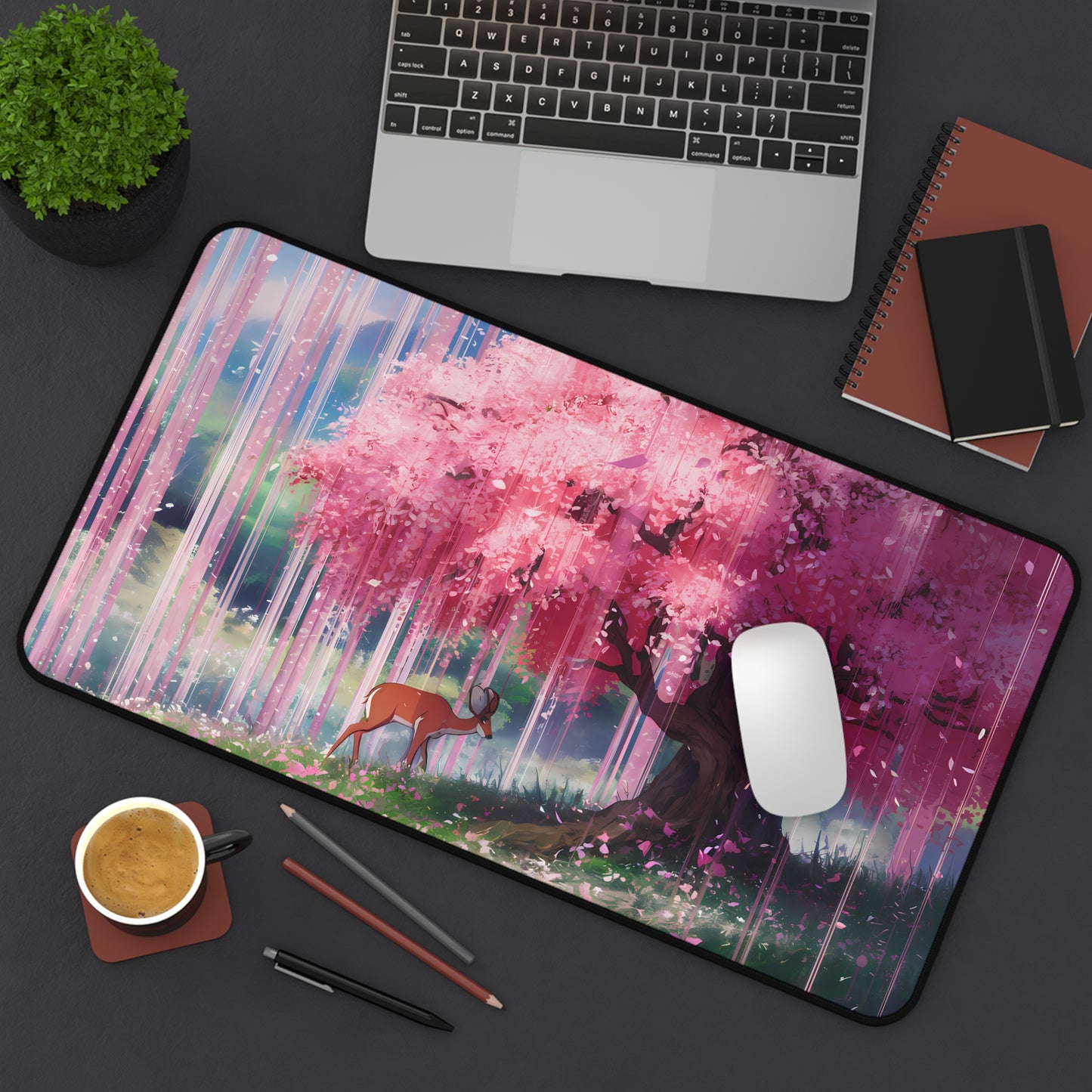 Whispers of the Sakura Forest - Desk Mat