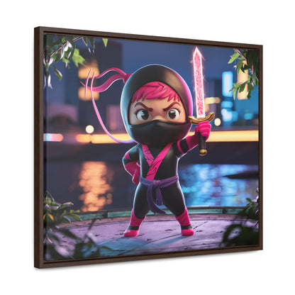 Blade of the Pink Ninja - Gallery Canvas Wraps, Horizontal Frame