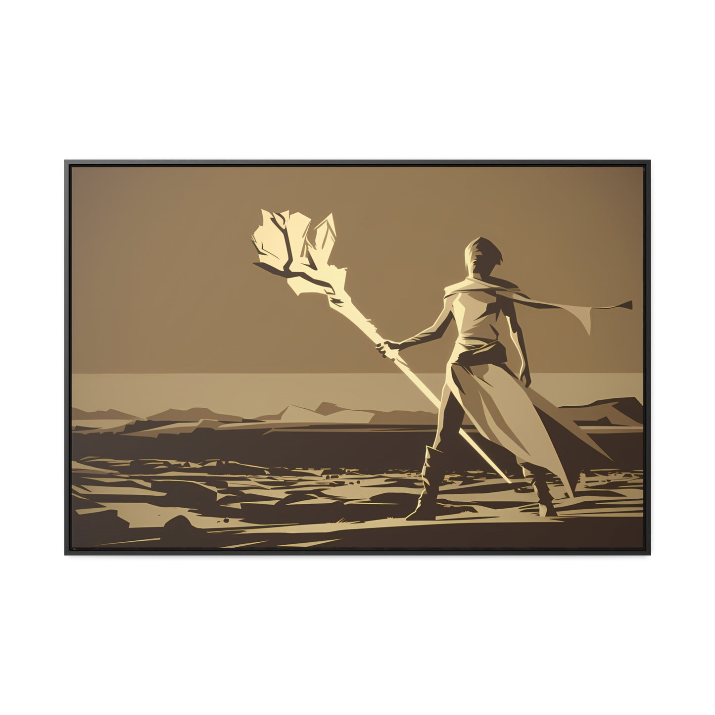 Wanderer of the Desolate Lands - Gallery Canvas Wraps, Horizontal Frame