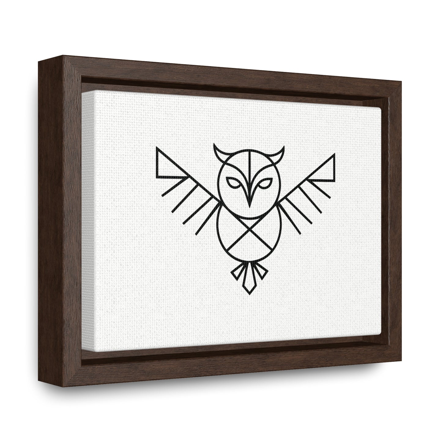 Geometric Owl Symbol - Gallery Canvas Wraps, Horizontal Frame