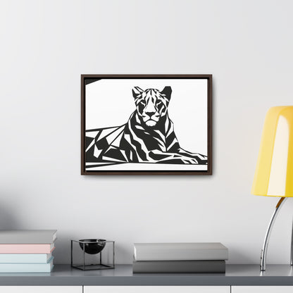 Majestic Geometric Tiger - Gallery Canvas Wraps, Horizontal Frame