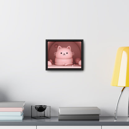 Purrfectly Pink Serenity - Gallery Canvas Wraps, Horizontal Frame