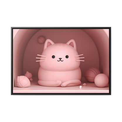 Purrfectly Pink Serenity - Gallery Canvas Wraps, Horizontal Frame