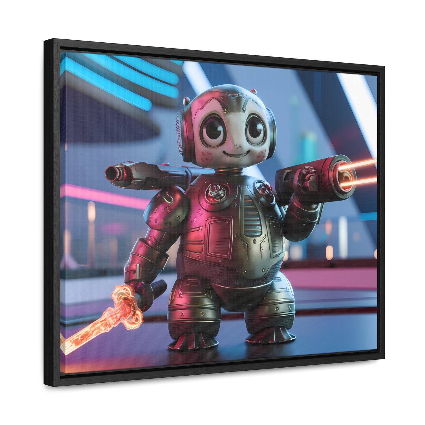 Galactic Guardian Bot - Gallery Canvas Wraps, Horizontal Frame