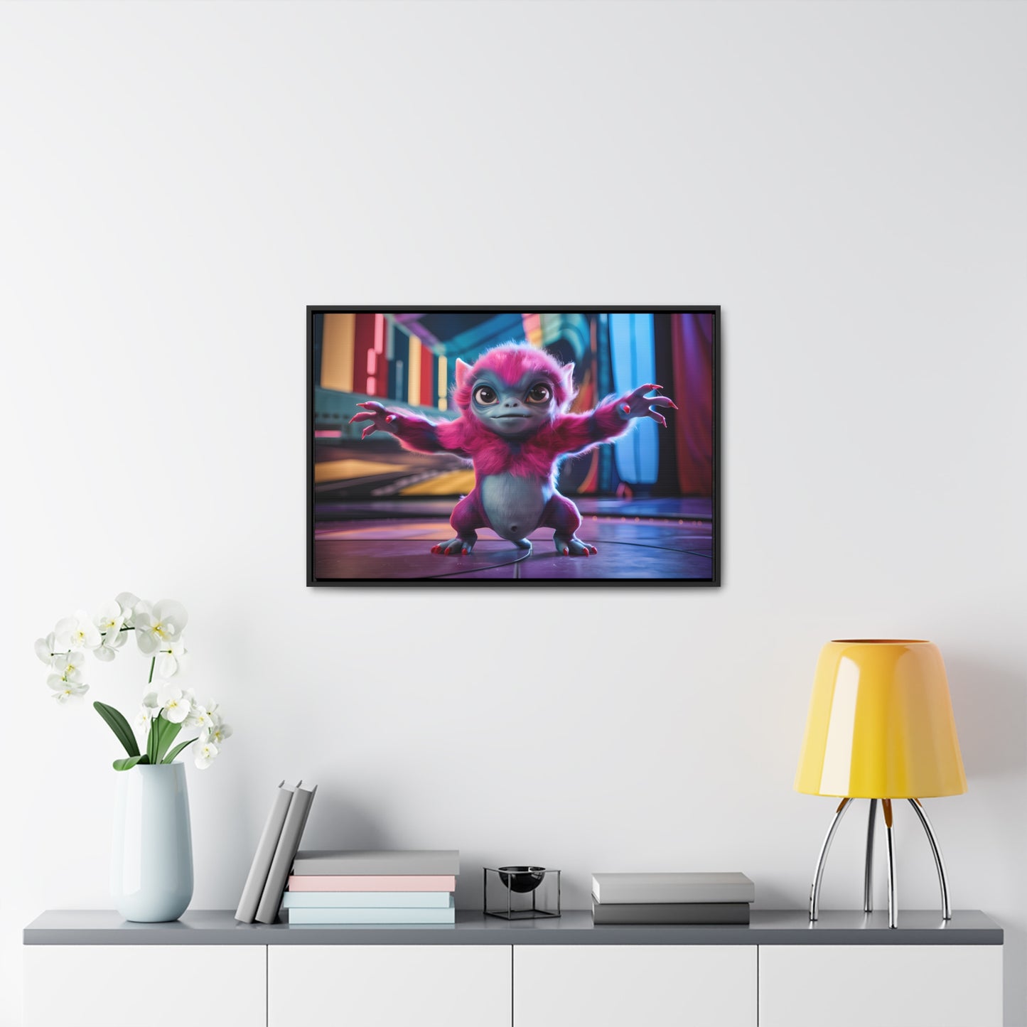 Cosmic Critter on the Dance Floor - Gallery Canvas Wraps, Horizontal Frame