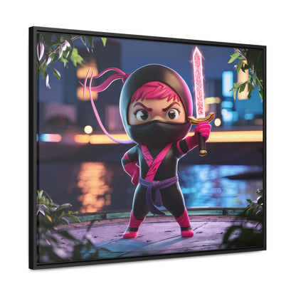 Blade of the Pink Ninja - Gallery Canvas Wraps, Horizontal Frame