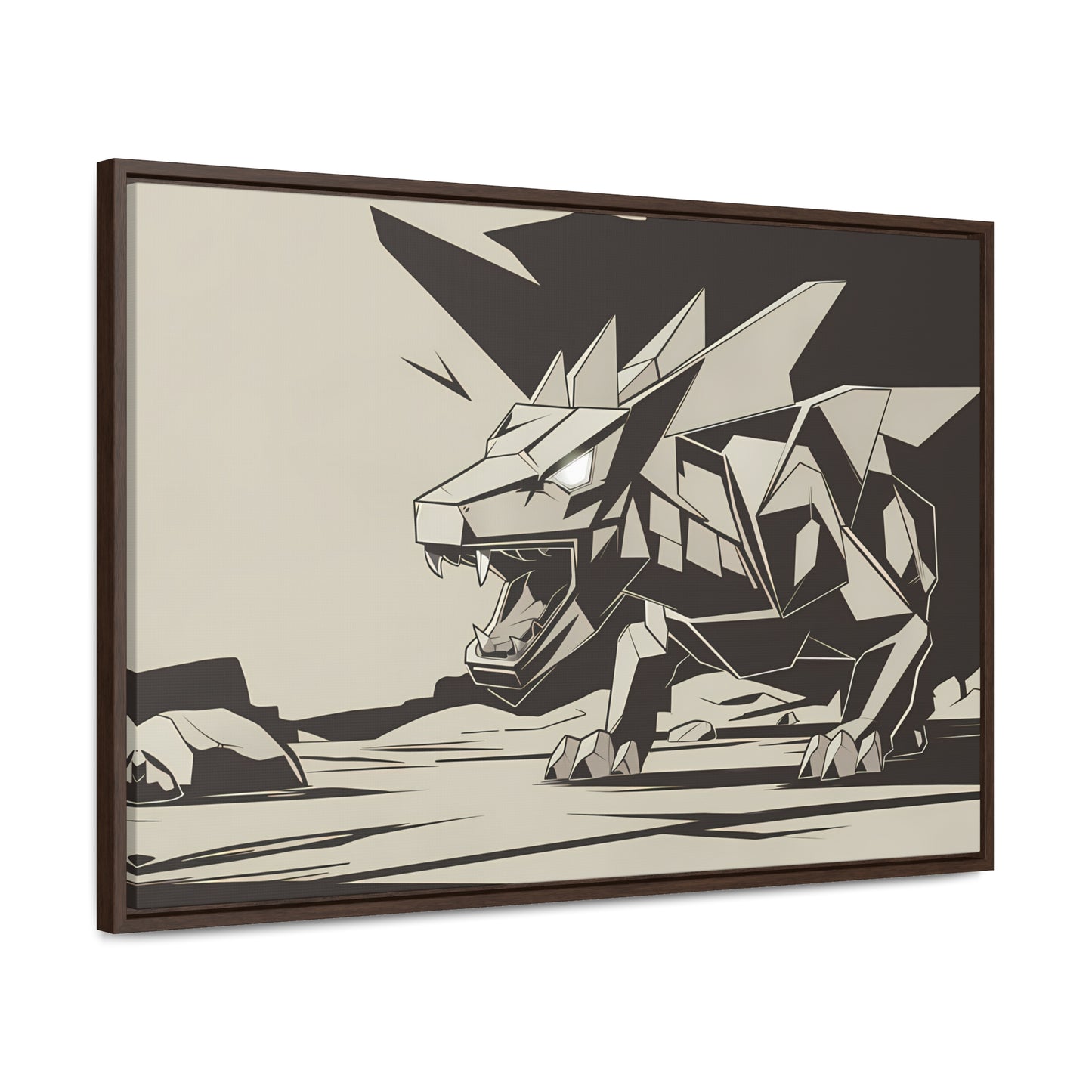 Raging Stone Guardian - Gallery Canvas Wraps, Horizontal Frame