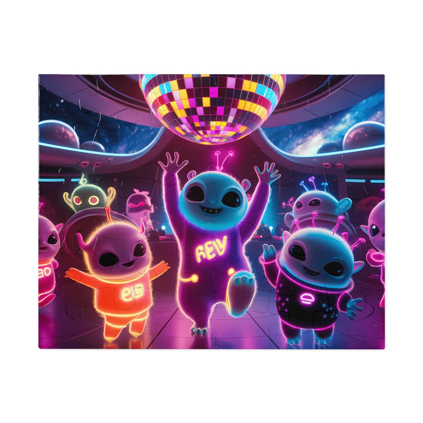 Galactic Neon Dance Party - Jigsaw Puzzle (30, 110, 252, 500,1000-Piece)