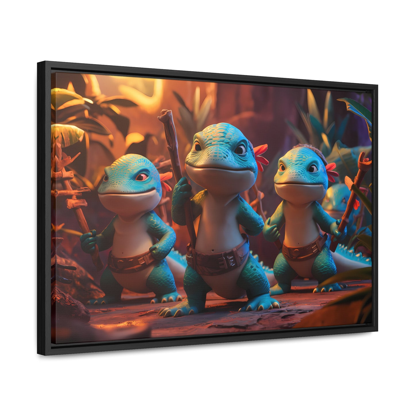 Guardians of the Jungle Tribe - Gallery Canvas Wraps, Horizontal Frame