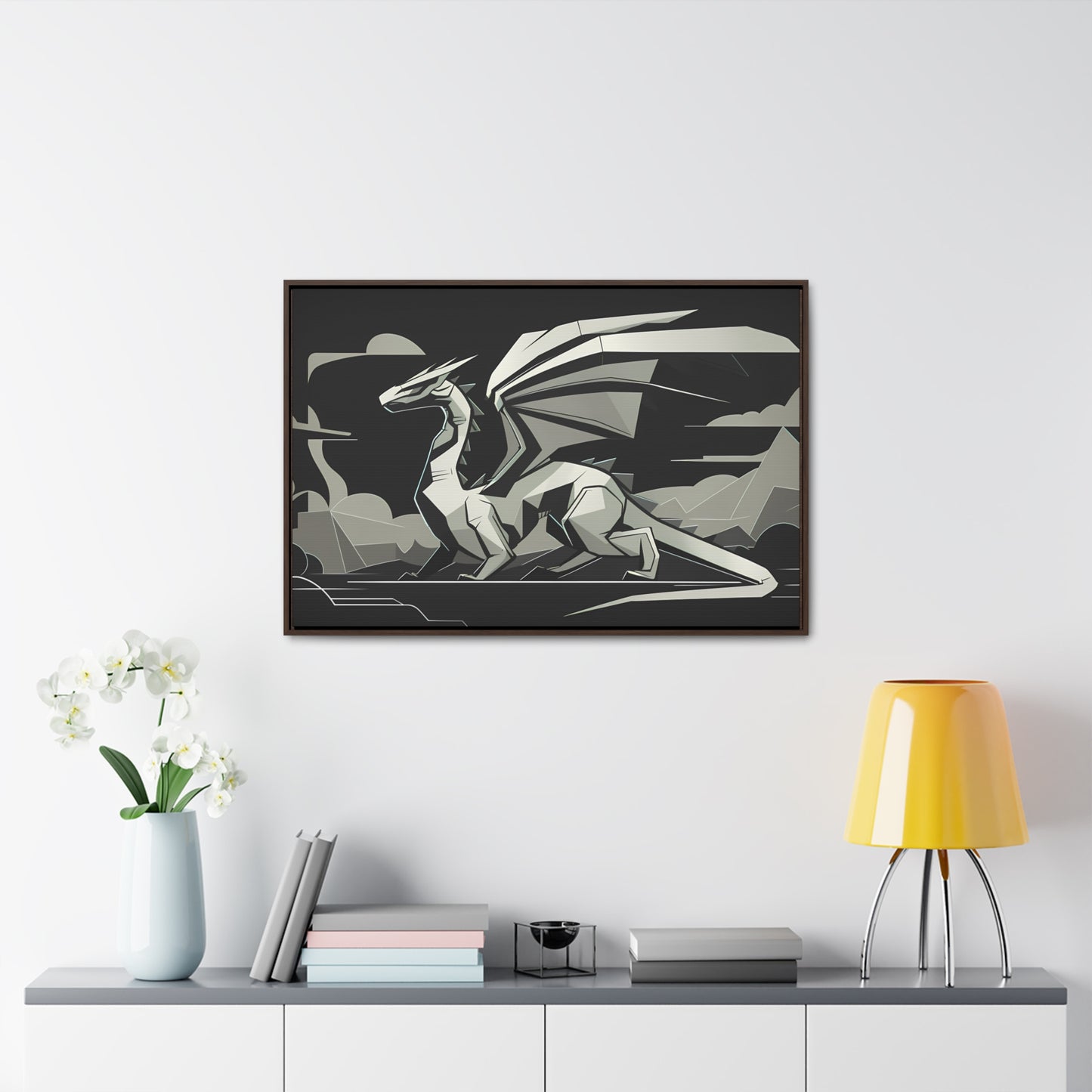 Shadow of the Silver Dragon - Gallery Canvas Wraps, Horizontal Frame