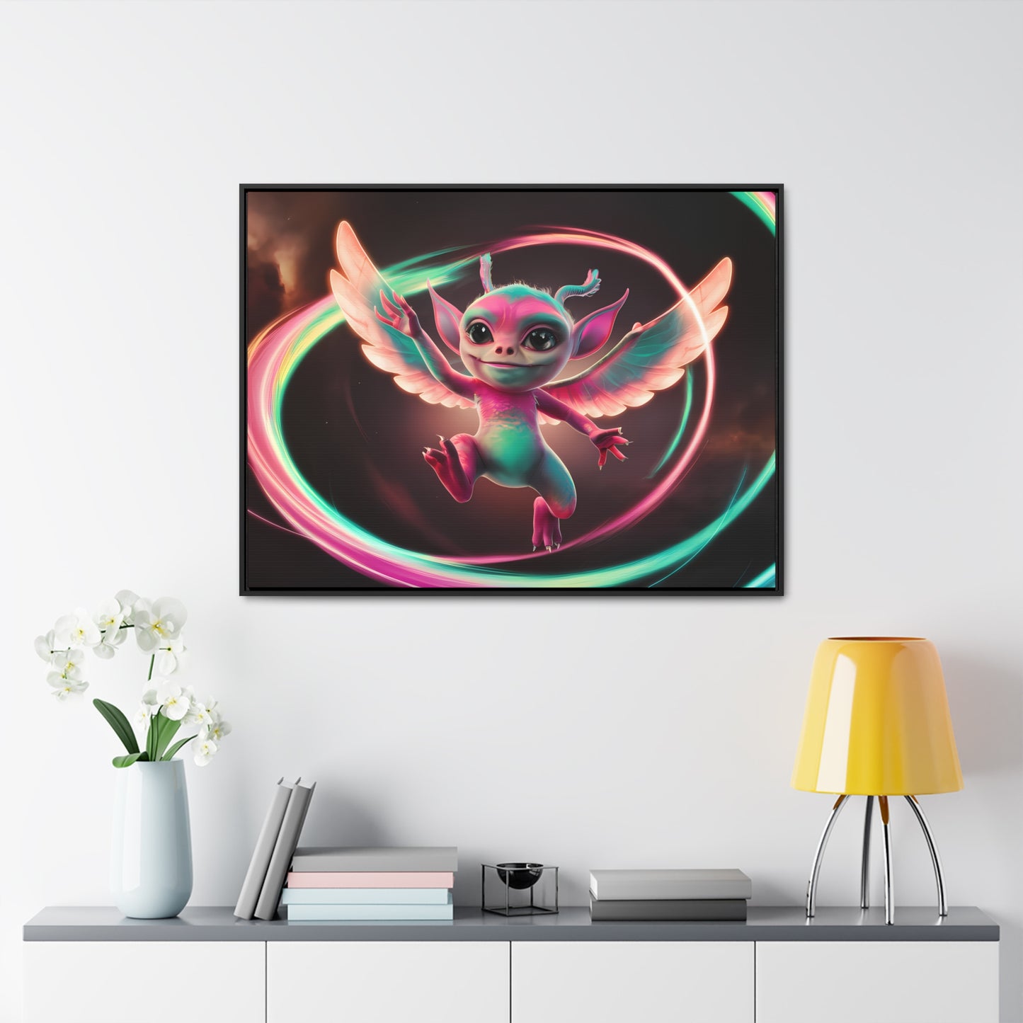 Wings of Radiant Joy - Gallery Canvas Wraps, Horizontal Frame