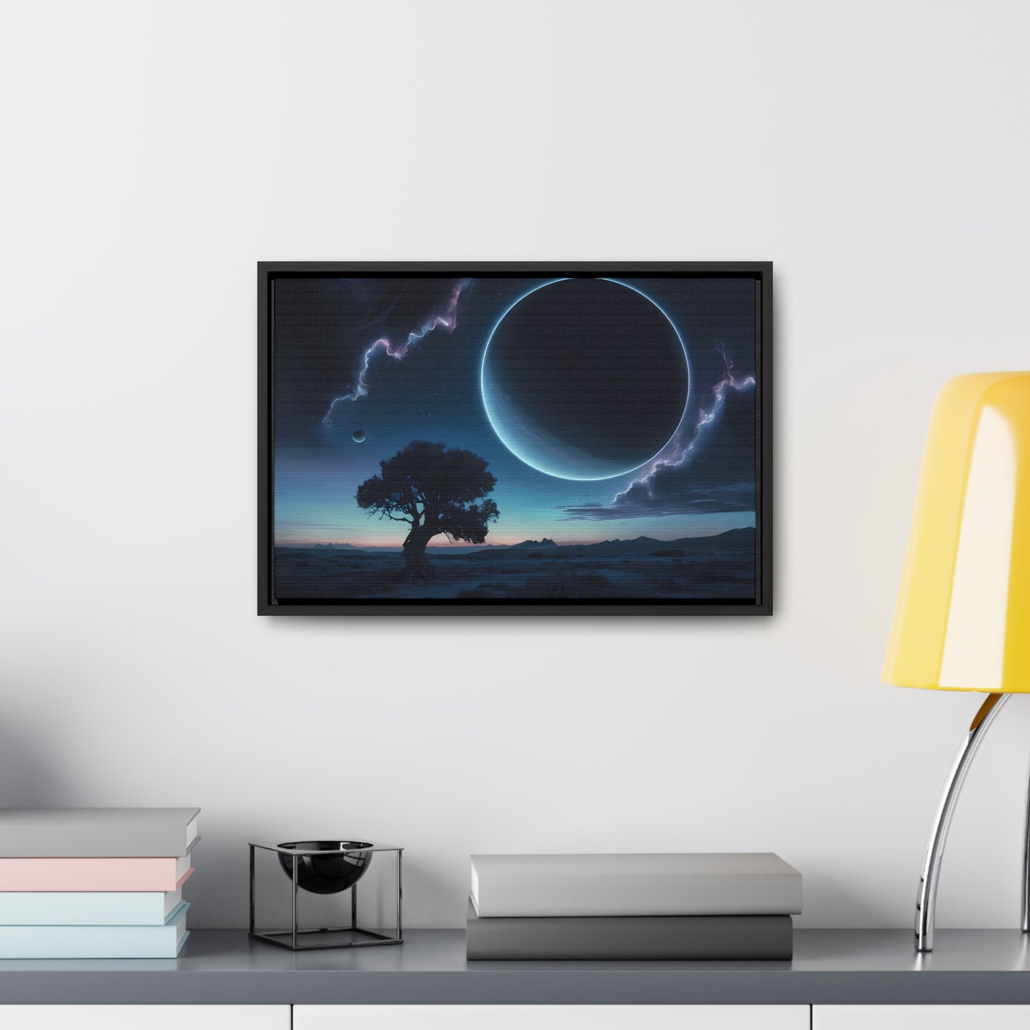 Eclipse of the Silent Horizon - Gallery Canvas Wraps, Horizontal Frame