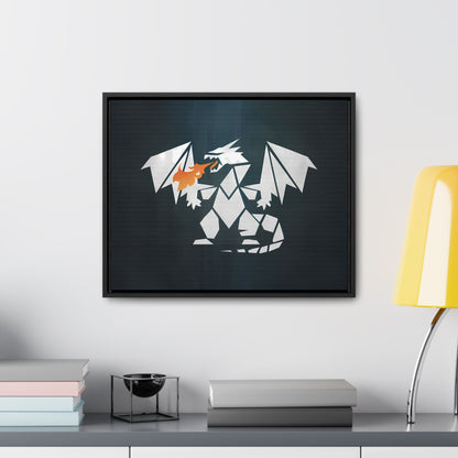 Origami Dragon Flame - Gallery Canvas Wraps, Horizontal Frame