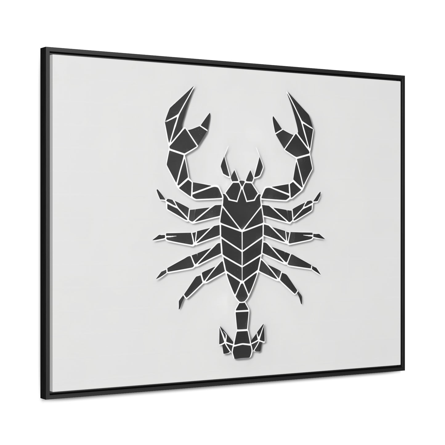 Geometric Scorpion Icon - Gallery Canvas Wraps, Horizontal Frame