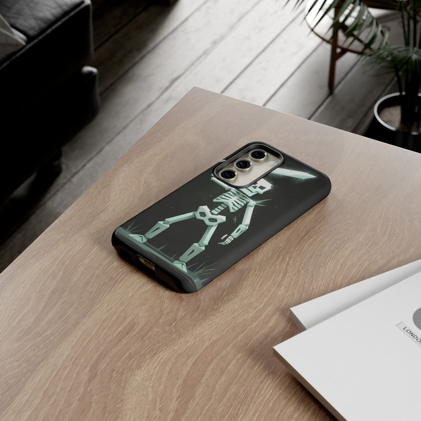 Geometric Skeleton Swordsman - Smartphone Tough Cases