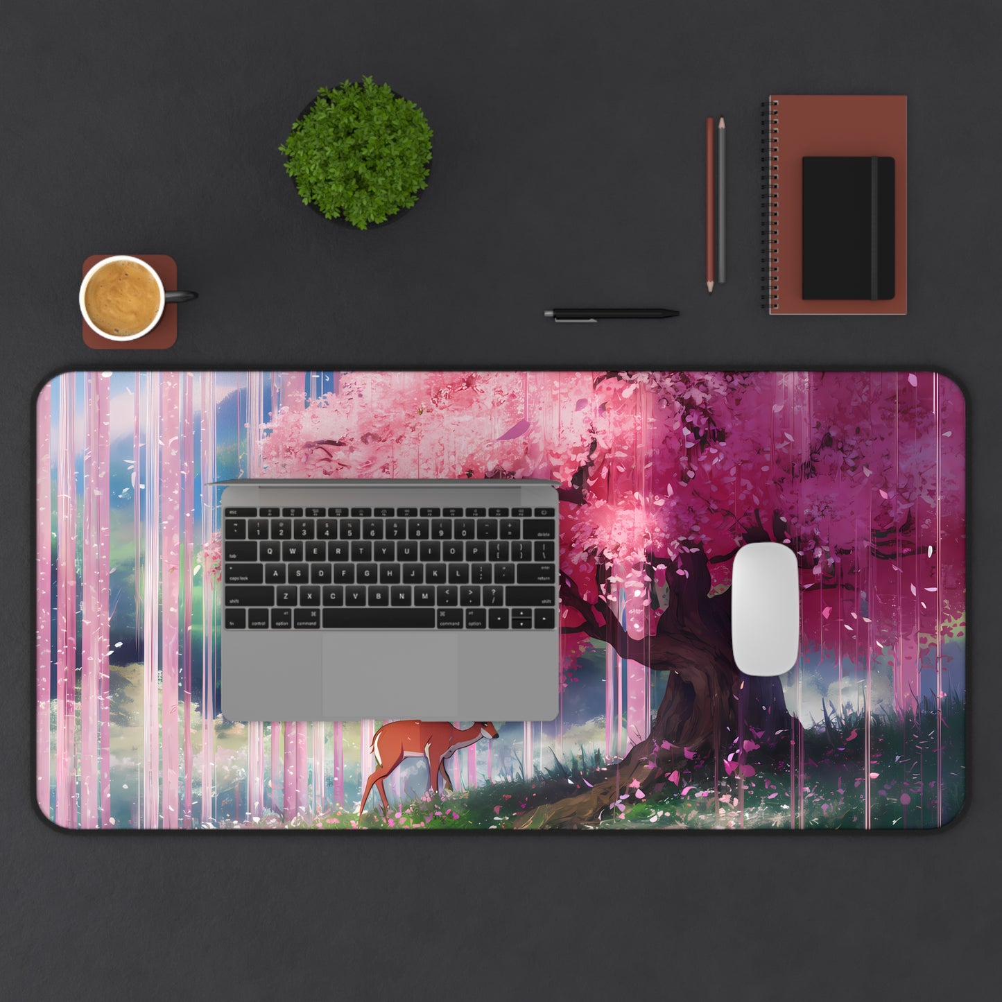 Whispers of the Sakura Forest - Desk Mat