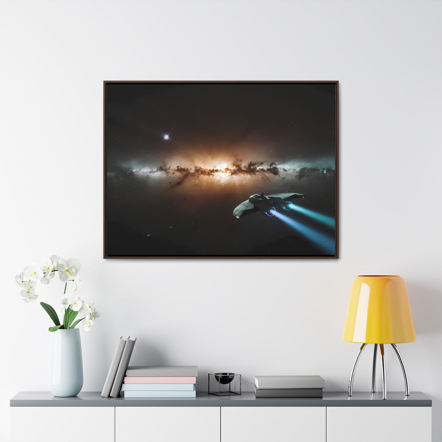 Voyage Through the Cosmic Abyss - Gallery Canvas Wraps, Horizontal Frame