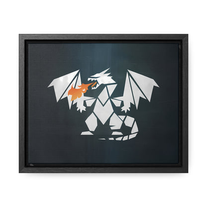 Origami Dragon Flame - Gallery Canvas Wraps, Horizontal Frame