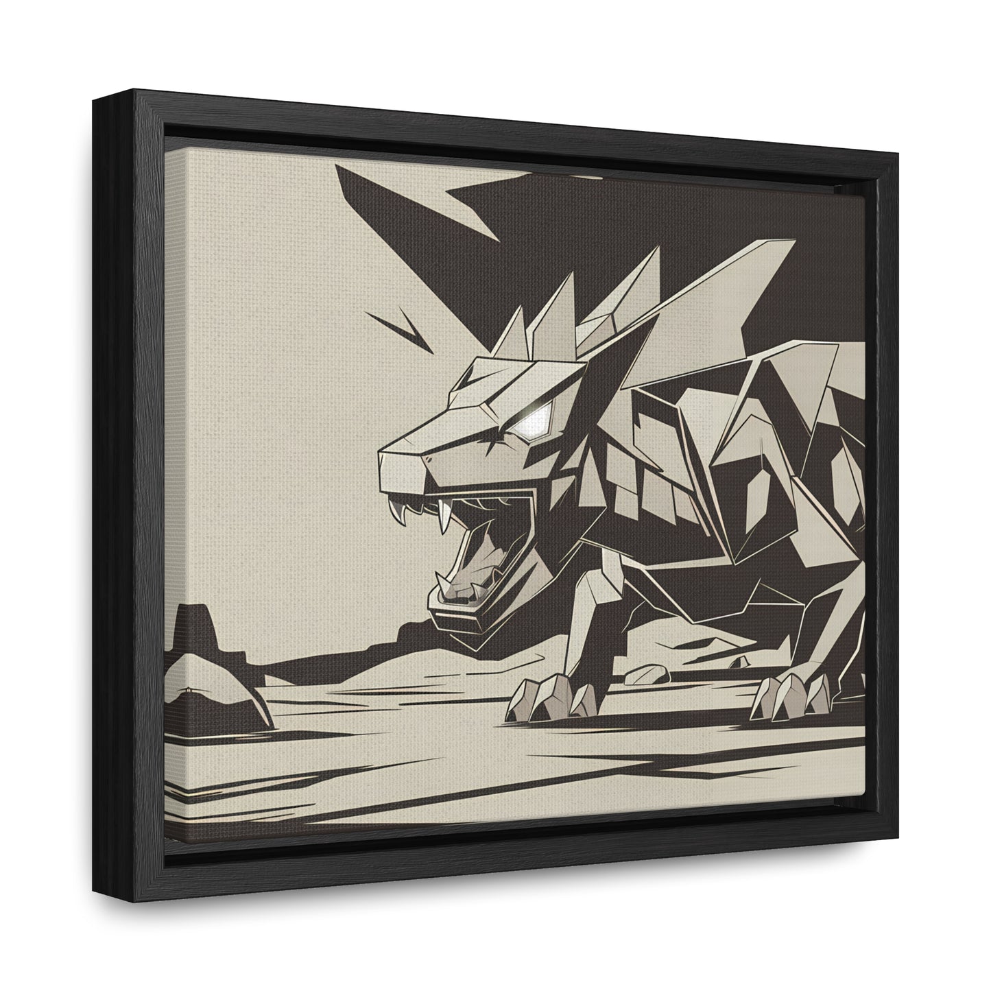 Raging Stone Guardian - Gallery Canvas Wraps, Horizontal Frame