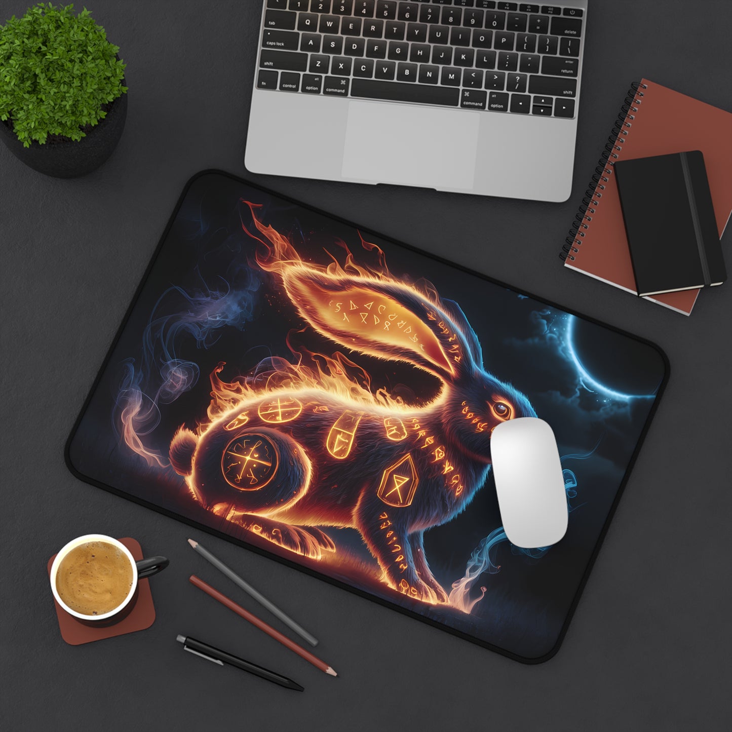 Mystical Rabbit - Desk Mat