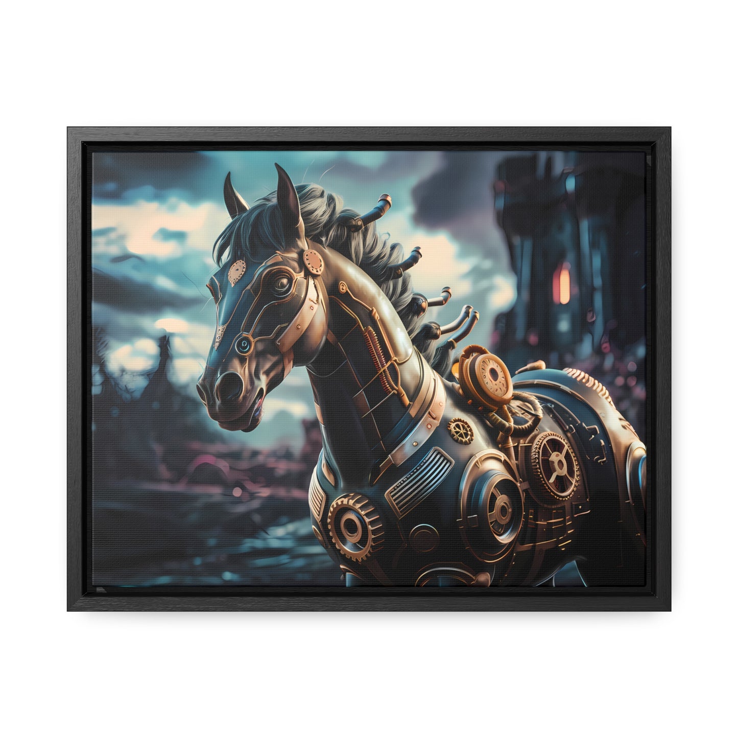 The Mechanical Steed of Dystopia - Gallery Canvas Wraps, Horizontal Frame