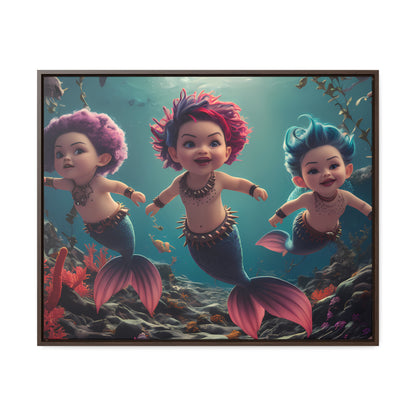 Aquatic Mischief - Gallery Canvas Wraps, Horizontal Frame