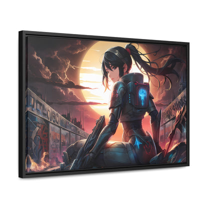 "Sunset Sentinel" - Gallery Canvas Wraps, Horizontal Frame