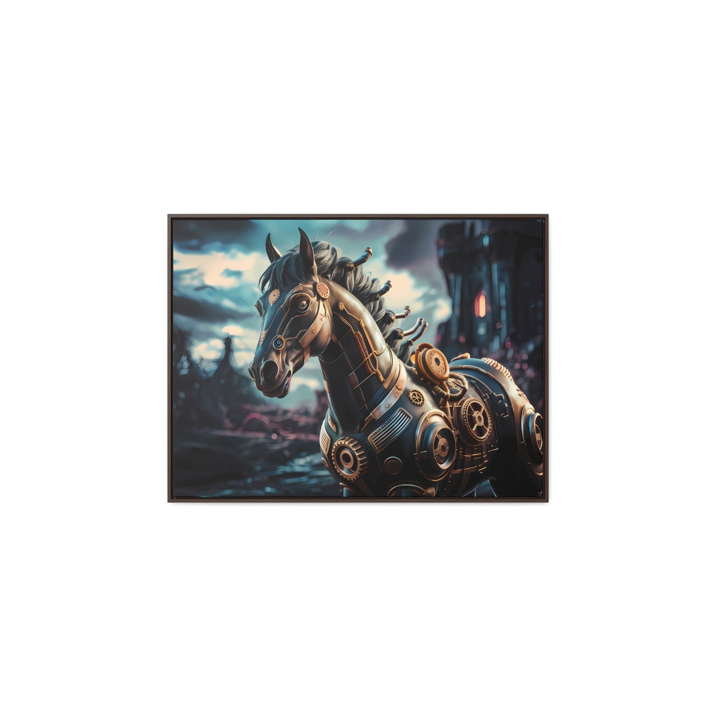 The Mechanical Steed of Dystopia - Gallery Canvas Wraps, Horizontal Frame