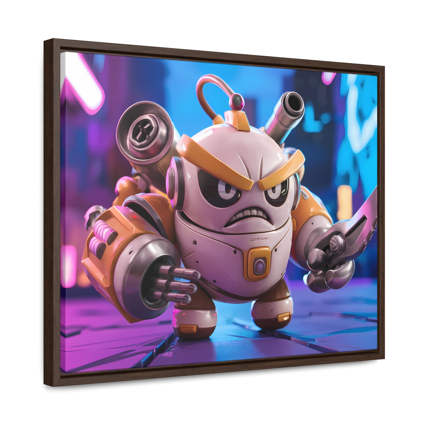 Battle-Ready Robo Warrior - Gallery Canvas Wraps, Horizontal Frame