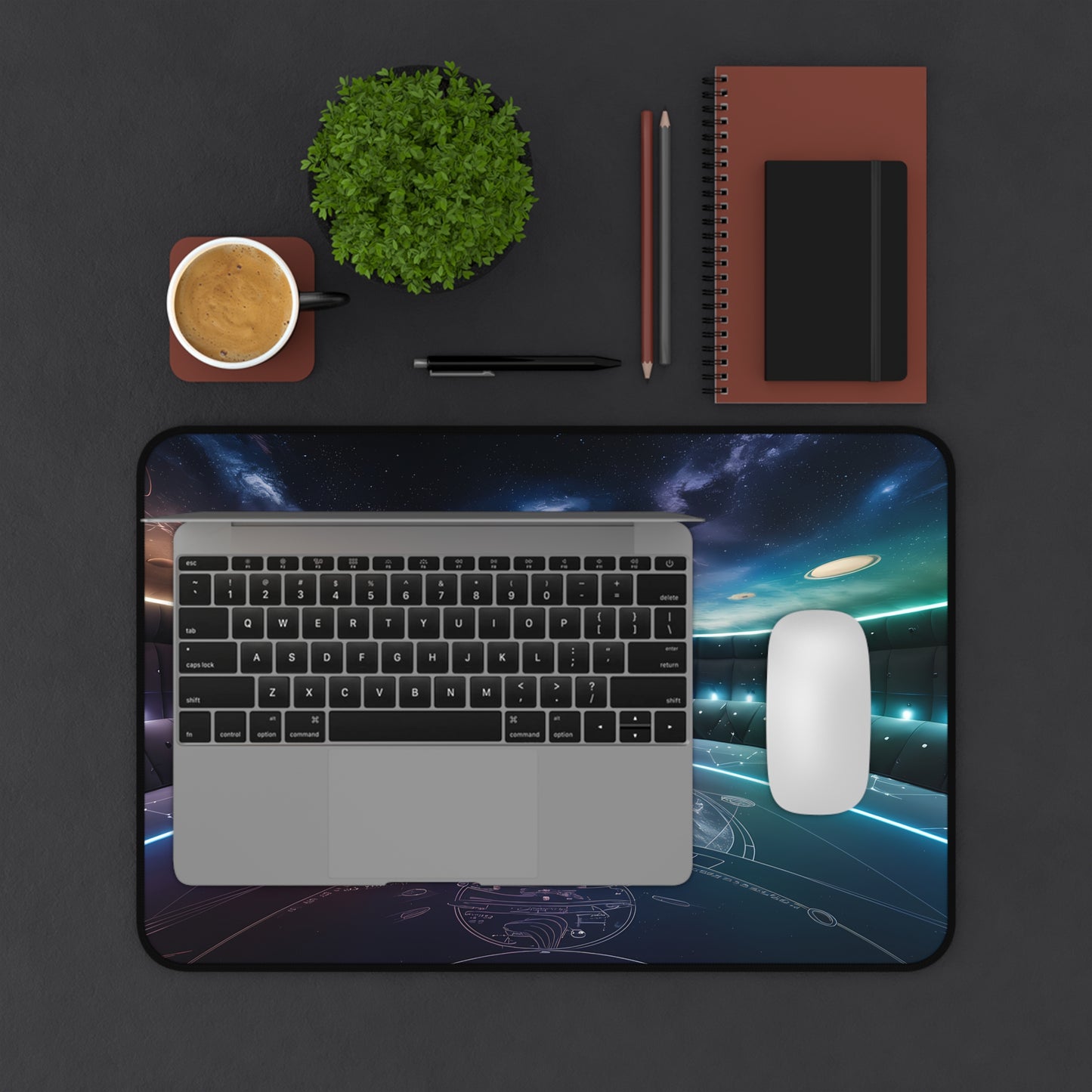 Space Ship View - Desk Mat