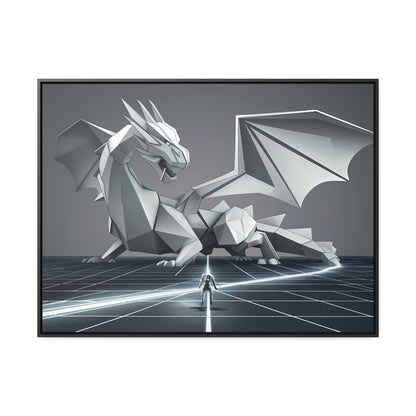 Confrontation in the Digital Realm - Gallery Canvas Wraps, Horizontal Frame