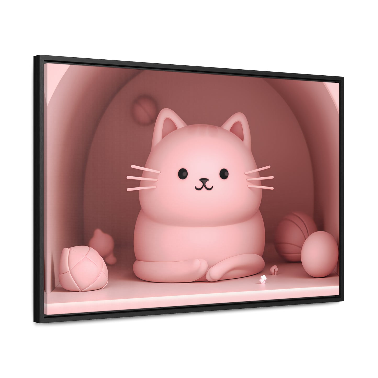 Purrfectly Pink Serenity - Gallery Canvas Wraps, Horizontal Frame