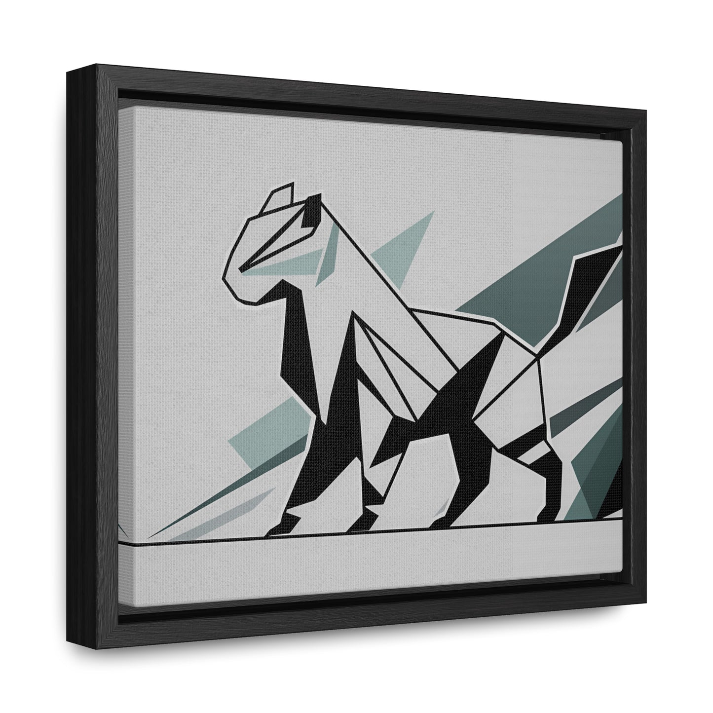 Fractured Feline Form - Gallery Canvas Wraps, Horizontal Frame