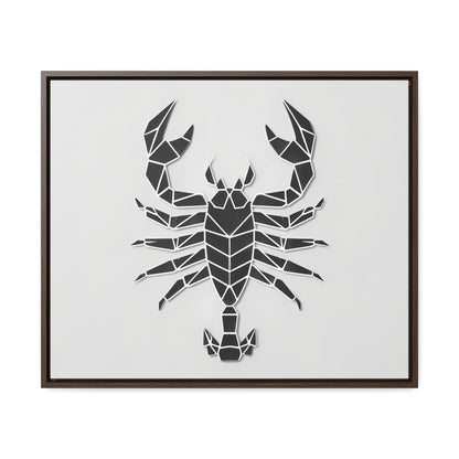 Geometric Scorpion Icon - Gallery Canvas Wraps, Horizontal Frame