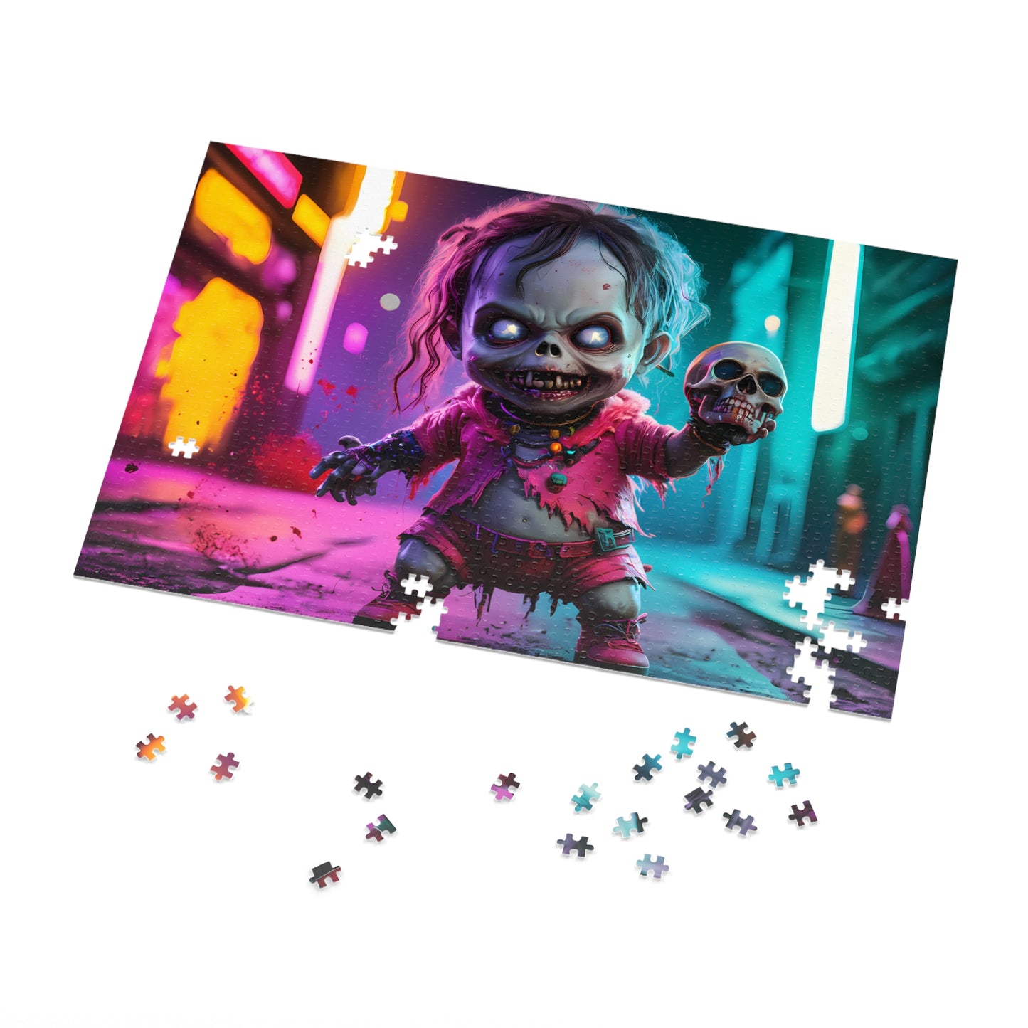 Neon Nightmare: The Doll of Doom - Jigsaw Puzzle (30, 110, 252, 500,1000-Piece)