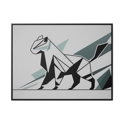 Fractured Feline Form - Gallery Canvas Wraps, Horizontal Frame