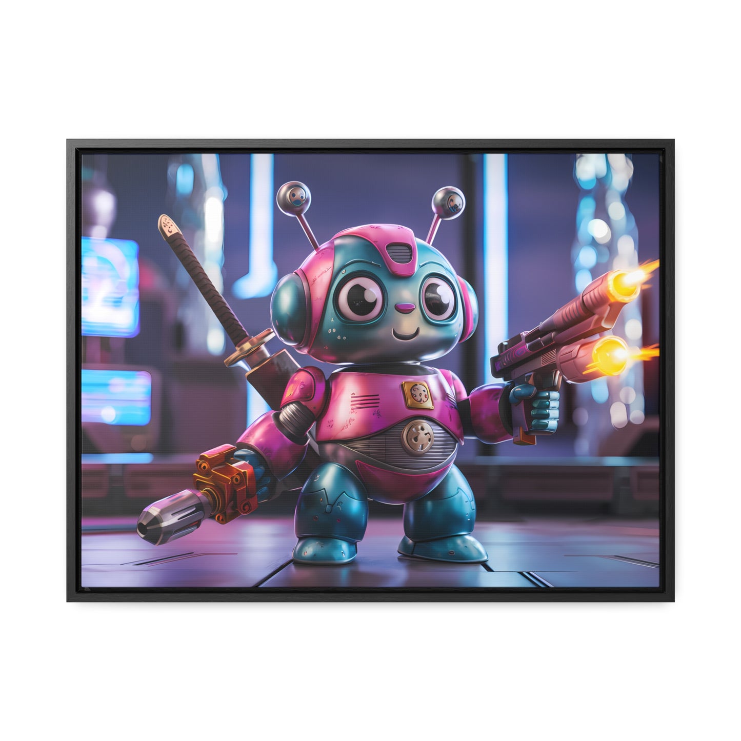 Robo-Samurai Defender - Gallery Canvas Wraps, Horizontal Frame