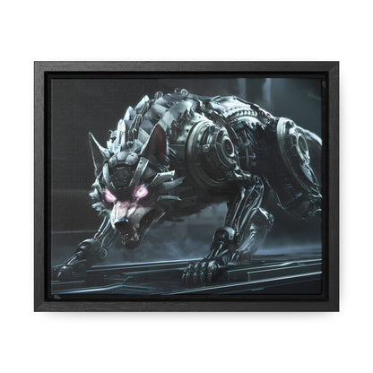 Cybernetic Alpha Wolf - Gallery Canvas Wraps, Horizontal Frame