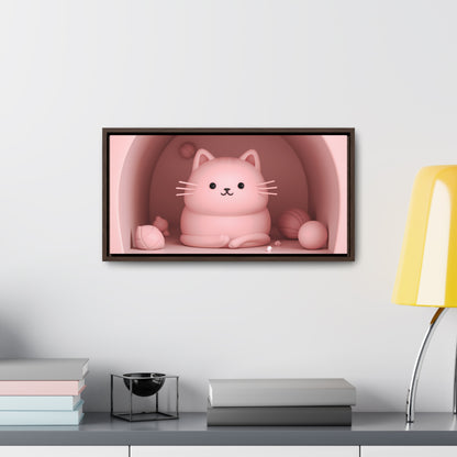 Purrfectly Pink Serenity - Gallery Canvas Wraps, Horizontal Frame