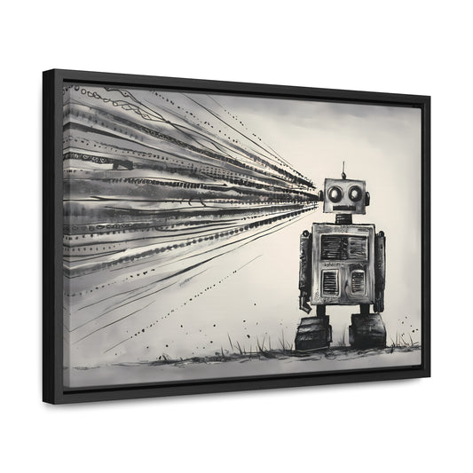 Echoes of the Machine Mind - Gallery Canvas Wraps, Horizontal Frame